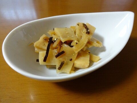 ご飯のおともに！煮タケノコの塩昆布和え